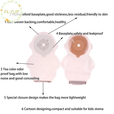 FLYUP 10 Túi Đóng Cửa Trẻ Em - Túi Colostomy Một Mảnh, Chăm Sóc Stoma An Toàn, Giá 277.500₫ 8