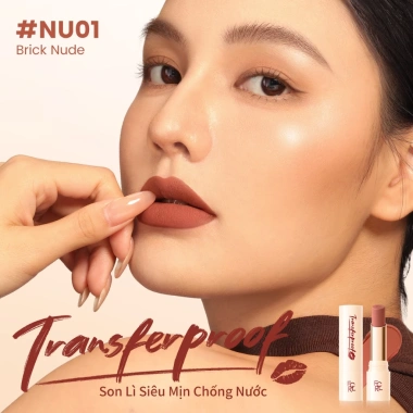 Focallure Transferproof Hero Matte Lipstick 3.5g Chống thấm nước, sắc tố, kem mịn không nứt, giá 147.510 VND