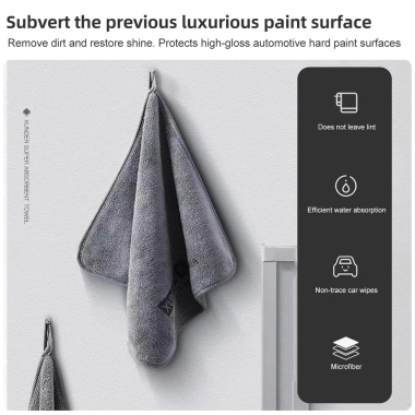 Fonken Khăn Rửa Xe Microfiber - Sấy Vải, Hấp Thụ Nước, Chăm Sóc Ô Tô 2