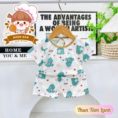 Freeship Cộc Tay Vải Thun Tăm Lạnh 6-17kg Siêu Xịn, Thoải Mái Thoáng Mát cho Bé Trai và Bé Gái - 31.500đ 4