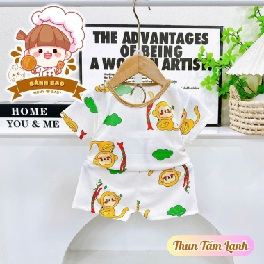Freeship Cộc Tay Vải Thun Tăm Lạnh 6-17kg Siêu Xịn, Thoải Mái Thoáng Mát cho Bé Trai và Bé Gái - 31.500đ 6