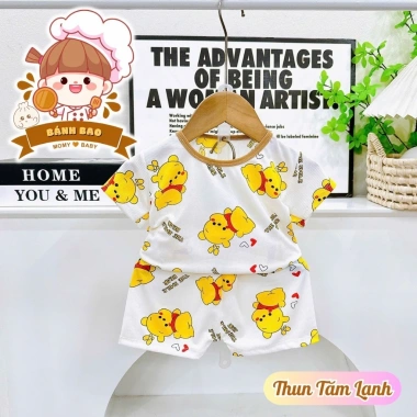 Freeship Cộc Tay Vải Thun Tăm Lạnh 6-17kg Siêu Xịn, Thoải Mái Thoáng Mát cho Bé Trai và Bé Gái - 31.500đ 7
