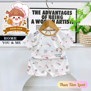 Freeship Cộc Tay Vải Thun Tăm Lạnh 6-17kg Siêu Xịn, Thoải Mái Thoáng Mát cho Bé Trai và Bé Gái - 31.500đ 8