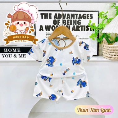 Freeship Cộc Tay Vải Thun Tăm Lạnh 6-17kg Siêu Xịn, Thoải Mái Thoáng Mát cho Bé Trai và Bé Gái - 31.500đ 9