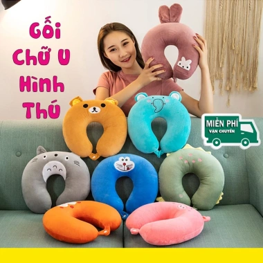 FREESHIP Gối chữ U kê cổ đa màu, giảm đau vai gáy khi bay, du lịch, văn phòng - chỉ 55.000đ