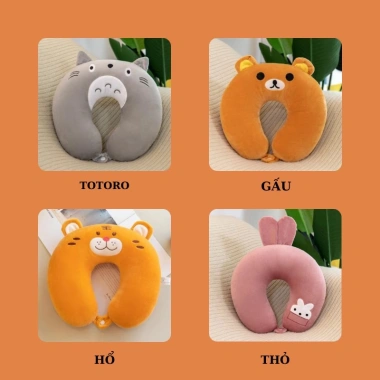 FREESHIP Gối chữ U kê cổ đa màu, giảm đau vai gáy khi bay, du lịch, văn phòng - chỉ 55.000đ