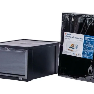 Freeship Hộp Giày Nhựa Cứng Gấp Gọn Trong Suốt Chống Bụi - Giá 68k