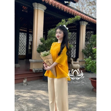 FREESHIP Set Áo Tơ Xoè Đinh Nút Bọc Mặc Tết Đi Chùa - Giá 239k 4 FREESHIP Set Áo Tơ Xoè Đinh Nút Bọc Mặc Tết Đi Chùa - Giá 239k 4