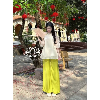 FREESHIP Set Áo Tơ Xoè Đinh Nút Bọc Mặc Tết Đi Chùa - Giá 239k 6 FREESHIP Set Áo Tơ Xoè Đinh Nút Bọc Mặc Tết Đi Chùa - Giá 239k 6