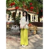 FREESHIP Set Áo Tơ Xoè Đinh Nút Bọc Mặc Tết Đi Chùa - Giá 239k 10