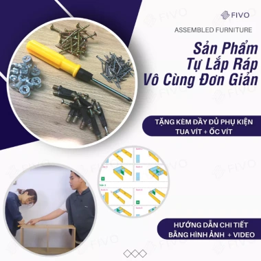 Freeship Toàn Quốc Kệ Sách Gỗ FIVO FB70 – Tấm Lưng Dày, Thiết Kế Thanh Lịch, 788.000₫ 3