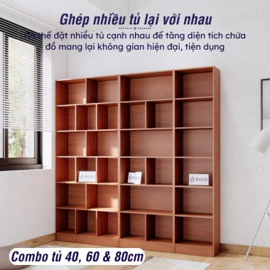 Freeship Toàn Quốc Kệ Sách Gỗ FIVO FB70 – Tấm Lưng Dày, Thiết Kế Thanh Lịch, 788.000₫ 6
