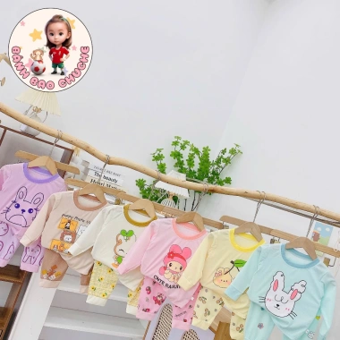 Freeship và Voucher Bộ Dài Tay Bé Gái Thun Họa Tiết Dễ Thương 6-16Kg Giá 31.200 VND 3
