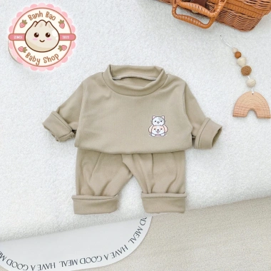 Freeship và Voucher Bộ Dài Tay Bông Nỉ Chill Siu Cho Bé 6-17Kg Bé Trai Bé Gái