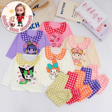 Freeship và Voucher Bộ Dài Tay Thun Họa Tiết Dễ Thương 6-16Kg Giá 30.200₫