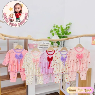 Freeship và Voucher Bộ Dài Tay Thun Họa Tiết Dễ Thương 6-16Kg Giá 30.200₫