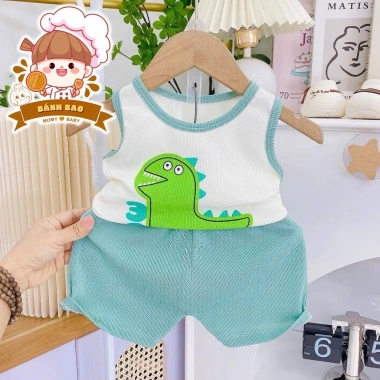 Freeship Voucher - Bộ Ba Lỗ Thun Mùa Hè 6-17Kg Cho Bé Trai Gái, Mát Lạnh, Giá 25.200₫