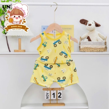 Freeship Voucher - Bộ Ba Lỗ Thun Mùa Hè 6-17Kg Cho Bé Trai Gái, Mát Lạnh, Giá 25.200₫