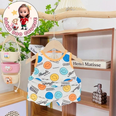 Freeship + Voucher Bộ Ba Lỗ Thun Tăm Lạnh Thoáng Mát Họa Tiết Cute cho Bé 6-16Kg 23.200₫