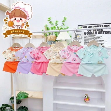 Freeship + Voucher Bộ Cộc Tay Bé Gái Cánh Tiên Thun Tăm Lạnh Siêu Thoáng Mát 5 Màu Đẹp 6-17Kg Giá 30.250 VND