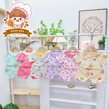 Freeship + Voucher Bộ Cộc Tay Bé Gái Cánh Tiên Thun Tăm Lạnh Siêu Thoáng Mát 5 Màu Đẹp 6-17Kg Giá 30.250 VND