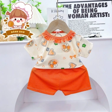 Freeship + Voucher Bộ Cộc Tay Bé Gái Cánh Tiên Thun Tăm Lạnh Siêu Thoáng Mát 5 Màu Đẹp 6-17Kg Giá 30.250 VND