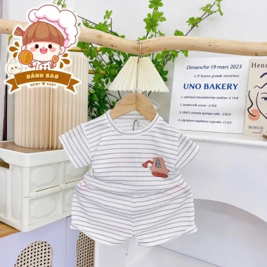 Freeship Voucher Bộ Cộc Tay Thun Tăm Lạnh Siêu Thoáng Mát 9-17kg Cho Bé Trai & Bé Gái 4