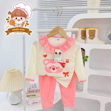 Freeship + Voucher Bộ Dài Tay Bé Gái Cotton Dày Cổ Bèo, Vải Đẹp Họa Tiết Đáng Iu 6-16Kg Dưới 3 tuổi - Giá 43.200 7 Freeship + Voucher Bộ Dài Tay Bé Gái Cotton Dày Cổ Bèo, Vải Đẹp Họa Tiết Đáng Iu 6-16Kg Dưới 3 tuổi - Giá 43.200 7