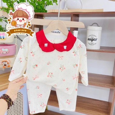 Freeship + Voucher Bộ Dài Tay Bé Trai Bé Gái Thun Tăm Lạnh Siêu Thoáng Mát Họa Tiết Hoạt Hình 6-16Kg Giá 29.200₫ 7