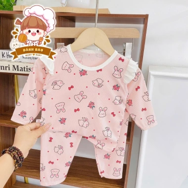 Freeship + Voucher Bộ Dài Tay Bé Trai Bé Gái Thun Tăm Lạnh Siêu Thoáng Mát Họa Tiết Hoạt Hình 6-16Kg Giá 29.200₫ 9