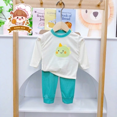 Freeship + Voucher: Bộ Dài Tay Thun Tăm Lạnh Siêu Thoáng Mát 6-16Kg Giá 28.200đ