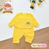 Freeship + Voucher - Bộ Dài Tay Thun Trơn Cổ Nút Bé 6-16Kg, Thoáng Mát, Giá 31.200₫ 7