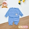 Freeship + Voucher - Bộ Dài Tay Thun Trơn Cổ Nút Bé 6-16Kg, Thoáng Mát, Giá 31.200₫ 9
