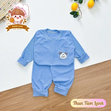 Freeship + Voucher - Bộ Dài Tay Thun Trơn Cổ Nút Bé 6-16Kg, Thoáng Mát, Giá 31.200₫ 9 Freeship + Voucher - Bộ Dài Tay Thun Trơn Cổ Nút Bé 6-16Kg, Thoáng Mát, Giá 31.200₫ 9