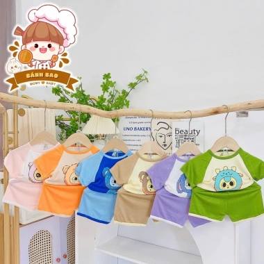 Freeship + Voucher Bộ Đồ Cọc Tay Thun Lạnh 6-16 Kg Cho Bé Trai và Bé Gái - Thoải Mái, Thoáng Mát, Giá 42.750 VND 2