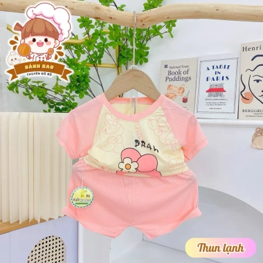 Freeship + Voucher Bộ Đồ Cọc Tay Thun Lạnh 6-16 Kg Cho Bé Trai và Bé Gái - Thoải Mái, Thoáng Mát, Giá 42.750 VND 6