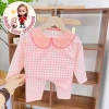 Freeship Voucher Bộ Đồ Dài Tay Thun Tăm Lạnh Họa Tiết Dễ Thương 6-16Kg Giá 28.200đ 6