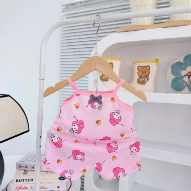 Freeship + Voucher Bộ Hai Dây Thun Tăm Lạnh Mỏng Mát Cho Bé Gái 6‑17kg, Thoải Mái, Thoáng Khí 9