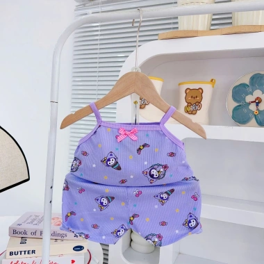 Freeship + Voucher Bộ Hai Dây Thun Tăm Lạnh Mỏng Mát Cho Bé Gái 6‑17kg, Thoải Mái, Thoáng Khí 10