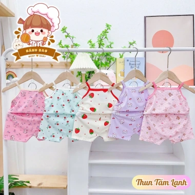 Freeship + Voucher Bộ Hai Dây Thun Tăm Lạnh Mỏng Mát Dễ Thương Cho Bé Gái 6-17kg Thoải Mái, Thoáng Mát 2 Freeship + Voucher Bộ Hai Dây Thun Tăm Lạnh Mỏng Mát Dễ Thương Cho Bé Gái 6-17kg Thoải Mái, Thoáng Mát 2