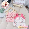Freeship Voucher Bộ Hai Dây Vải Thun Tăm Lạnh 6-17kg Cho Bé Gái Thoải Mái, Thoáng Mát, Giá 23.200₫ 3