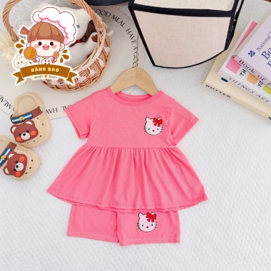 Freeship Voucher - Cộc Tay Bé Gái Thun Tăm Lạnh Babydoll Bánh Bèo Cute 6-16kg Dưới 3 Tuổi Giá 29.200₫ 3
