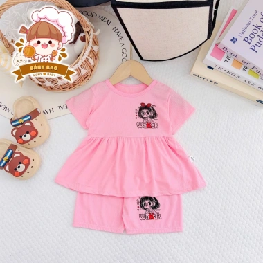 Freeship Voucher - Cộc Tay Bé Gái Thun Tăm Lạnh Babydoll Bánh Bèo Cute 6-16kg Dưới 3 Tuổi Giá 29.200₫ 6