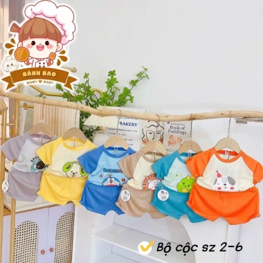 Freeship Voucher Cộc Tay Thun Lạnh Hoạt Hình Cute Siêu Thoáng Mát 6-17kg