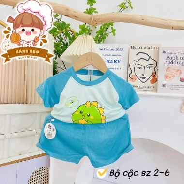 Freeship Voucher Cộc Tay Thun Lạnh Hoạt Hình Cute Siêu Thoáng Mát 6-17kg