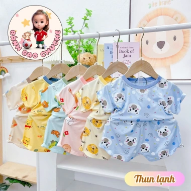 Freeship Voucher Cộc Tay Thun Lạnh Thoáng Mát Họa Tiết Cute 6-16kg Giá 31.200đ 4