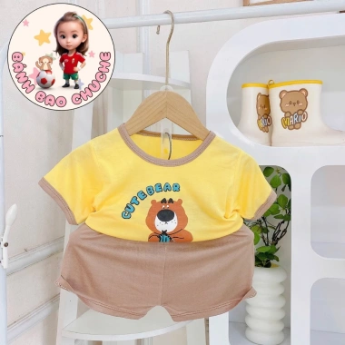 Freeship Voucher Cộc Tay Thun Lạnh Thoáng Mát Họa Tiết Cute 6-16kg Giá 31.200đ 8