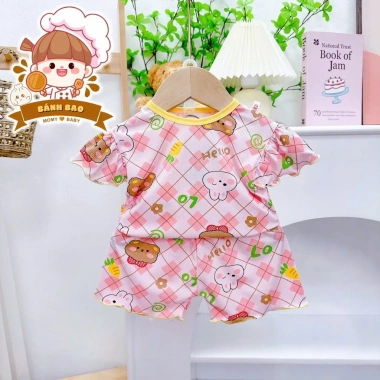Freeship Voucher Cộc Tay Thun Tăm Lạnh Mỏng Thoáng Mát 6-16kg Cho Bé Trai Bé Gái 3