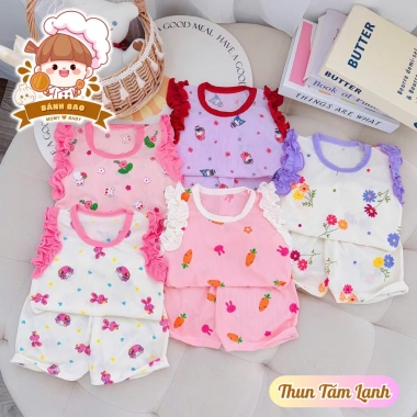 Freeship + Voucher Cộc Tay Thun Tăm Lạnh Siêu Thoáng Mát 6-16kg Cho Bé Trai và Gái