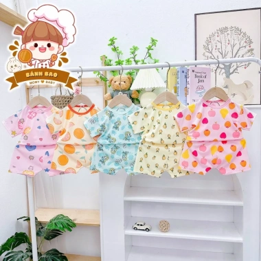 Freeship + Voucher Cộc Tay Thun Tăm Lạnh Siêu Thoáng Mát 6-16kg Cho Bé Trai và Gái 3